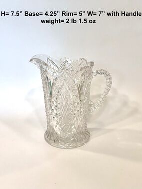 Antique 1907 Bryce Higbee EAPG Madora Glass Pitcher